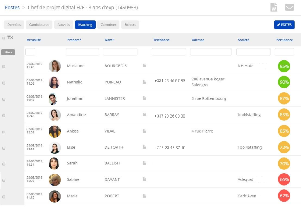 Le matching sémantique selon Tool4staffing